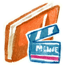red,movie,film,video icon