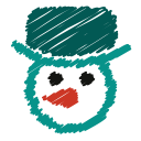 cartoon, holiday, man, scribble, snow, snowman, winter svg vector icon