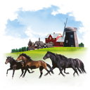 animals, horses icon