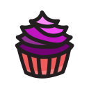 cupcake, dessert, food, sweet svg vector icon