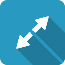 blue, enlarge, expand, grow, shadow, window svg vector icon