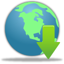 download, globe icon