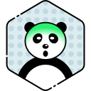 face, panda, sick svg vector icon