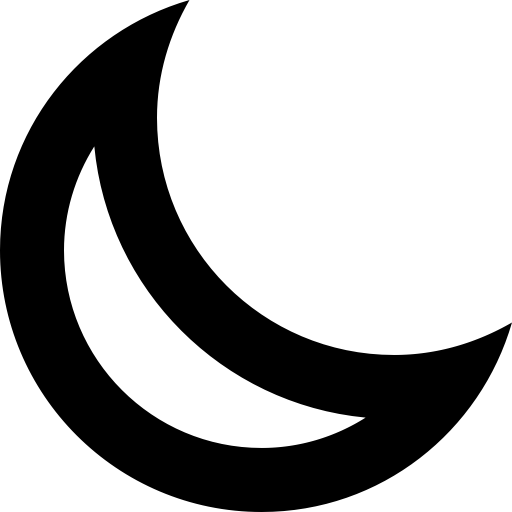 Moon Stroke svg vector icon