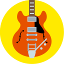 back to the future, gibson, guitar, instrument, music svg vector icon