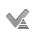 checkmark,pyramid icon