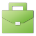 suitcase,green icon
