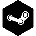 hexagon, media, social, steam svg vector icon