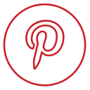 album, circles, images, line, neon, pinterest, social svg vector icon