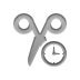 scissors,clock icon