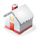 christmas, home, house, snow icon