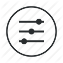 adjustment, control, filter, list, menu, music player, settings icon