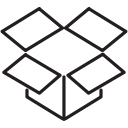 dropbox, media, network, social svg vector icon