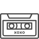 cassette, love, mixtape, music, romantic, valent, valentine svg vector icon