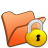 folder,orange,locked,lock,security icon