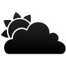 partly,cloudy,black icon
