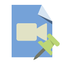 file,type,video,push,pin icon