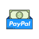 cash, dollar bill, online payment, paypal svg vector icon