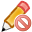delete, pencil icon