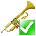 trumpet,ok,instrument,right,yes,correct,next,forward,arrow icon