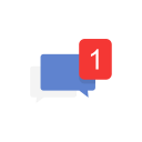 chat, inbox, message, one message svg vector icon
