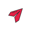 notification, pinterest, plane, send svg vector icon