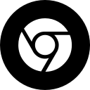 chrome, media, online, social svg vector icon