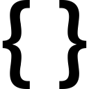 braces, javascript, programming, script svg vector icon
