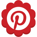 flower, media, p, pinterest, round, social svg vector icon