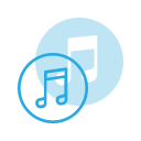itunes, logo, media, social svg vector icon