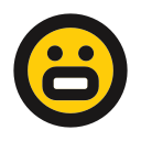 emoji, emot, nervous, teeth svg vector icon