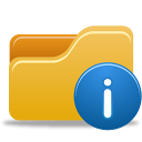 folder, info icon