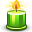 candle, green icon