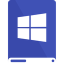 drive, indigo, white, windows icon
