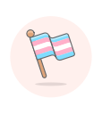 flag, stick, transgender svg vector icon