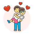 arms, couple, gay, hold, in svg vector icon