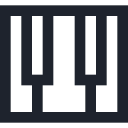 app, instrument, music, musical, piano, playing, sound svg vector icon