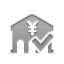 bank,yen,checkmark icon