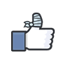 404, injured, like, notfound, thumbs broken icon