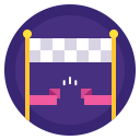 badge, done, finish, route, running, sport, winner svg vector icon