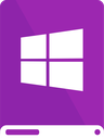 drive, purple, white, windows icon