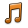 music,note,orange icon