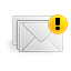 email, warning icon