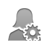 user,woman,gear icon