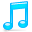 music,blue icon