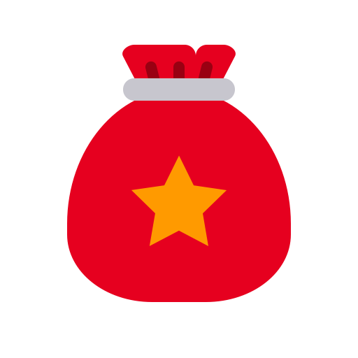 Santa Bag Gift Pr svg vector icon