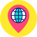 direction, globe, location, map, marker, navigation, pin, pointer svg vector icon