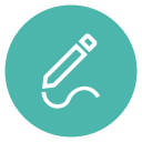 circle, design, edit, line, pen, pencil, write svg vector icon