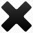 black cross, close, delete icon