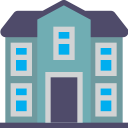 front, home, house, huge, view, windows, with svg vector icon